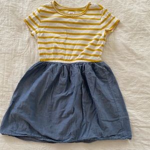 GAP- girls striped and chambray dress